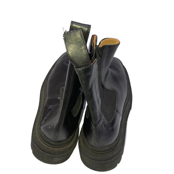 ZARA MEGA LUG SOLE pradda-look black combat boots 39 9 - Picture 4 of 8